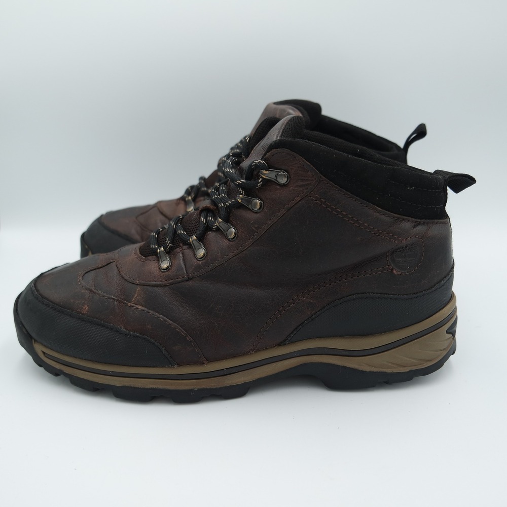 Timberland Flume Hiking Boots Leather Boys Size 7 (Fits Women's Size 8.5)